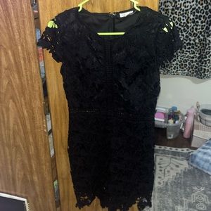 Main strip black dress